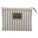 LOUIS VUITTON Antigua Pochette Platform PM Pouch White M40069 LV Auth 157812V-13