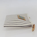 LOUIS VUITTON Antigua Pochette Platform PM Pouch White M40069 LV Auth 157812V-4