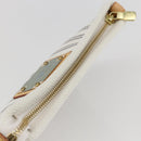 LOUIS VUITTON Antigua Pochette Platform PM Pouch White M40069 LV Auth 157812V-5