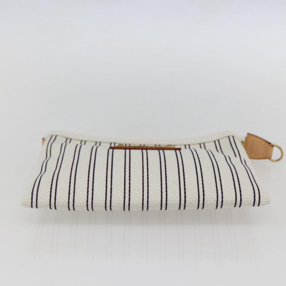 LOUIS VUITTON Antigua Pochette Platform PM Pouch White M40069 LV Auth 157812V