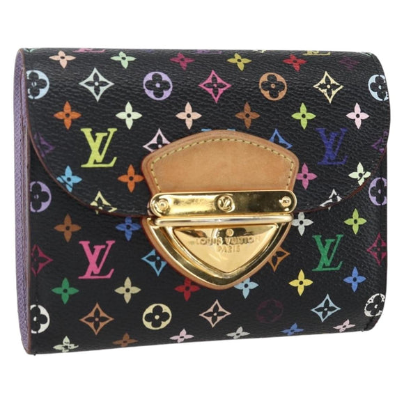 LOUIS VUITTON Multicolor Portefeuille Joy Wallet Black M60282 LV Auth 157816V
