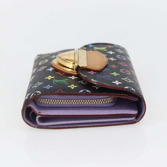 LOUIS VUITTON Multicolor Portefeuille Joy Wallet Black M60282 LV Auth 157816V
