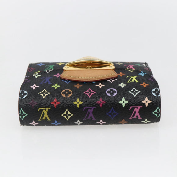 LOUIS VUITTON Multicolor Portefeuille Joy Wallet Black M60282 LV Auth 157816A
