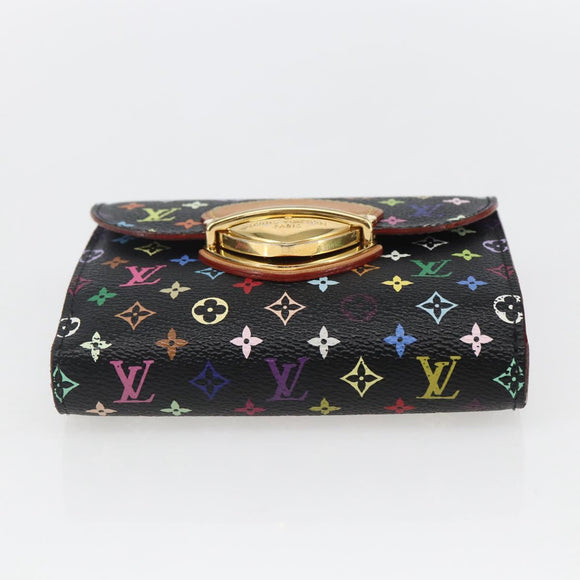 LOUIS VUITTON Multicolor Portefeuille Joy Wallet Black M60282 LV Auth 157816V