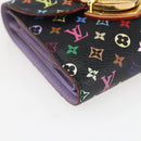 LOUIS VUITTON Multicolor Portefeuille Joy Wallet Black M60282 LV Auth 157816V-14