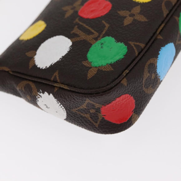 LOUIS VUITTON Yayoi Kusama Mini Pochette Accessoires Pouch M81866 Auth 157818SAM