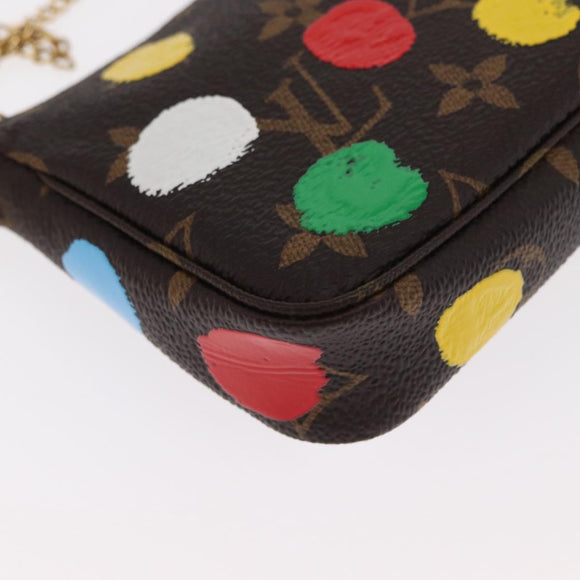 LOUIS VUITTON Yayoi Kusama Mini Pochette Accessoires Pouch M81866 Auth 157818SAM
