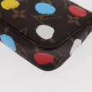 LOUIS VUITTON Yayoi Kusama Mini Pochette Accessoires Pouch M81866 Auth 157818SAM-16