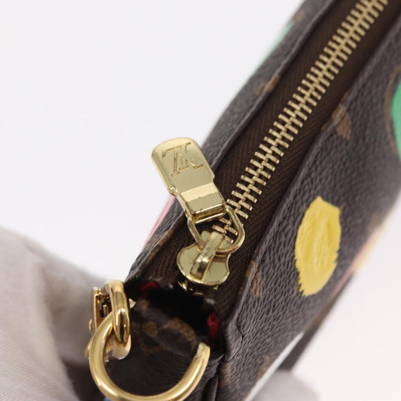 LOUIS VUITTON Yayoi Kusama Mini Pochette Accessoires Pouch M81866 Auth 157818SAM