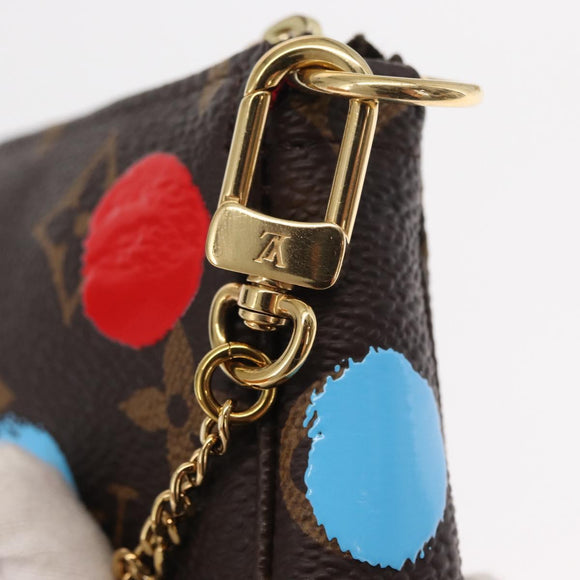 LOUIS VUITTON Yayoi Kusama Mini Pochette Accessoires Pouch M81866 Auth 157818SAM