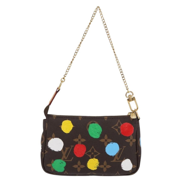 LOUIS VUITTON Yayoi Kusama Mini Pochette Accessoires Pouch M81866 Auth 157818SAM