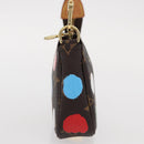 LOUIS VUITTON Yayoi Kusama Mini Pochette Accessoires Pouch M81866 Auth 157818SAM-4