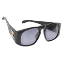CHANEL COCO Mark Sunglasses plastic Black CC Auth 157822-1