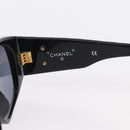 CHANEL COCO Mark Sunglasses plastic Black CC Auth 157822-11
