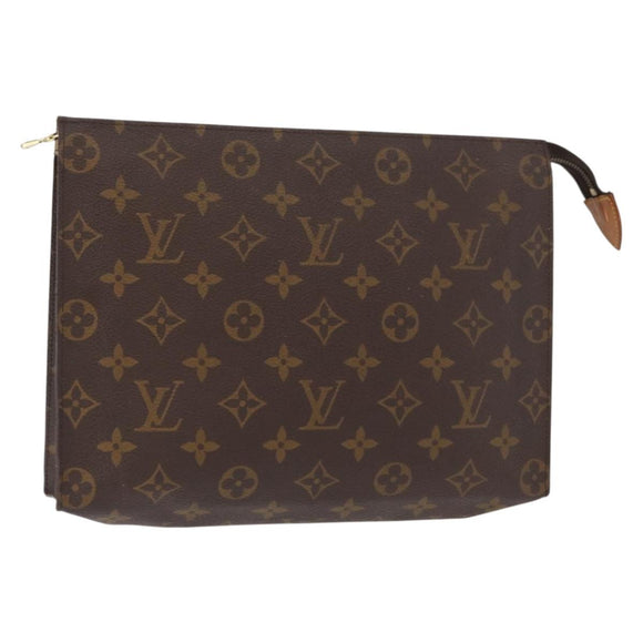 LOUIS VUITTON Monogram Poche Toilette 26 Pouch M47542 LV Auth 157826
