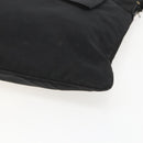 PRADA Shoulder Bag Nylon Black Gold Auth 157828-8