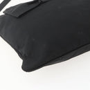 PRADA Shoulder Bag Nylon Black Gold Auth 157828-15