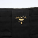 PRADA Shoulder Bag Nylon Black Gold Auth 157828-18