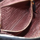 PRADA Shoulder Bag Nylon Black Gold Auth 157828-23