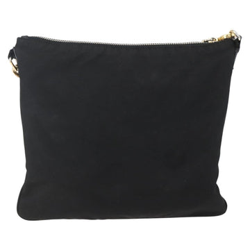 PRADA Shoulder Bag Nylon Black Gold Auth 157828 - 0