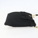 PRADA Shoulder Bag Nylon Black Gold Auth 157828-4