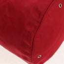 PRADA Shoulder Bag Nylon Red Silver Auth 157829-17