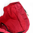 PRADA Shoulder Bag Nylon Red Silver Auth 157829-23