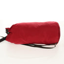 PRADA Shoulder Bag Nylon Red Silver Auth 157829-3