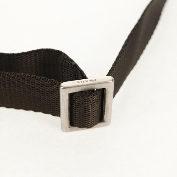 PRADA Shoulder Bag Nylon Red Silver Auth 157829