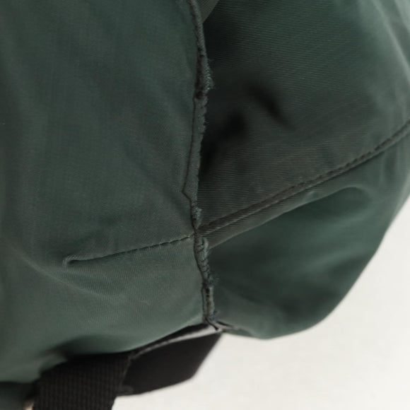 PRADA Backpack Nylon Green Silver Auth 157830
