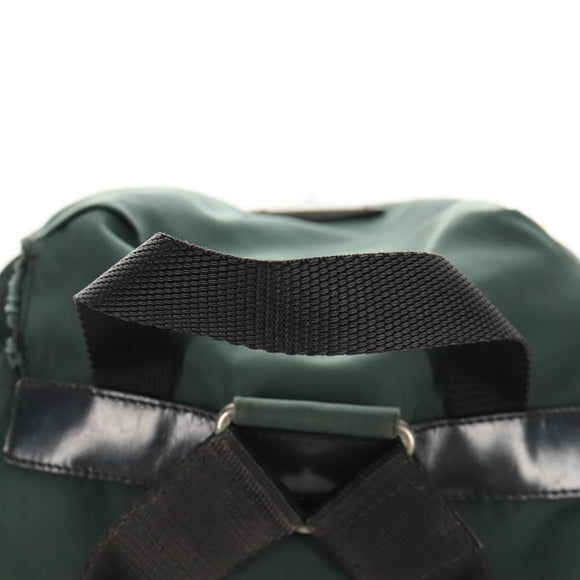 PRADA Backpack Nylon Green Silver Auth 157830