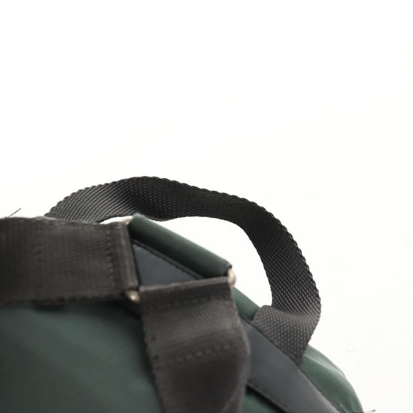 PRADA Backpack Nylon Green Silver Auth 157830