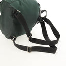 PRADA Backpack Nylon Green Silver Auth 157830-9