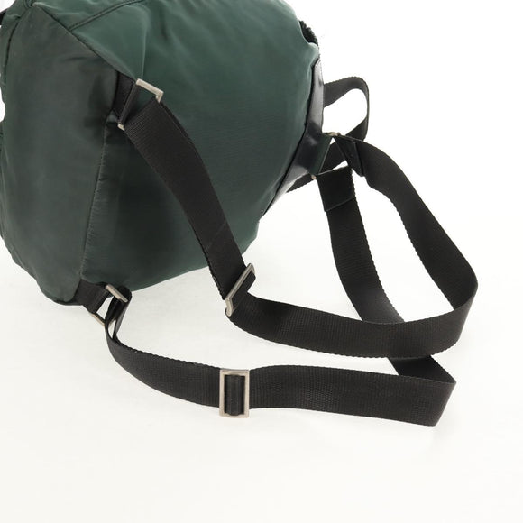 PRADA Backpack Nylon Green Silver Auth 157830