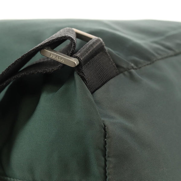 PRADA Backpack Nylon Green Silver Auth 157830