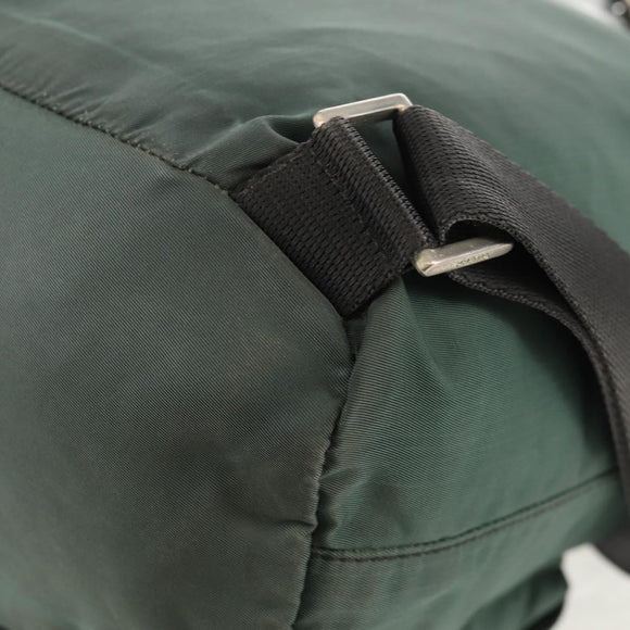 PRADA Backpack Nylon Green Silver Auth 157830