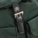 PRADA Backpack Nylon Green Silver Auth 157830-27