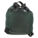 PRADA Backpack Nylon Green Silver Auth 157830-2
