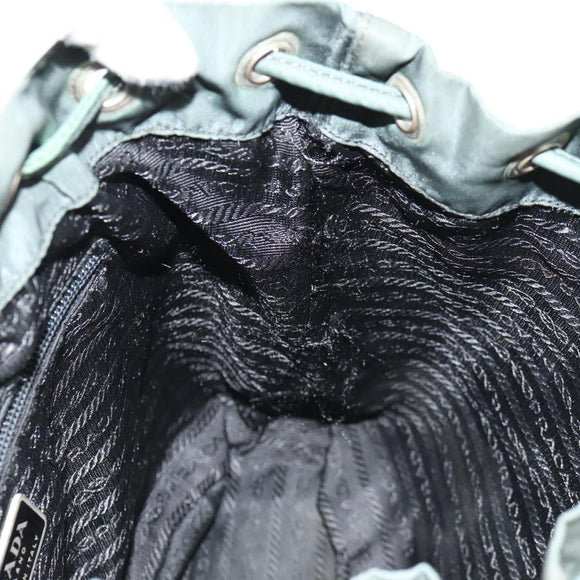 PRADA Backpack Nylon Green Silver Auth 157830