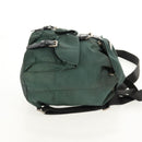 PRADA Backpack Nylon Green Silver Auth 157830-5