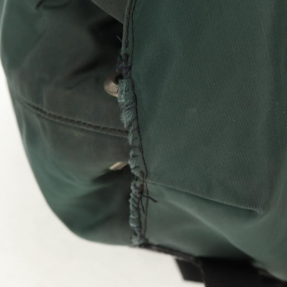 PRADA Backpack Nylon Green Silver Auth 157830