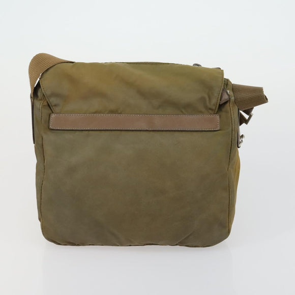 PRADA Hand Bag Nylon 3 Set Green Beige Auth 157831