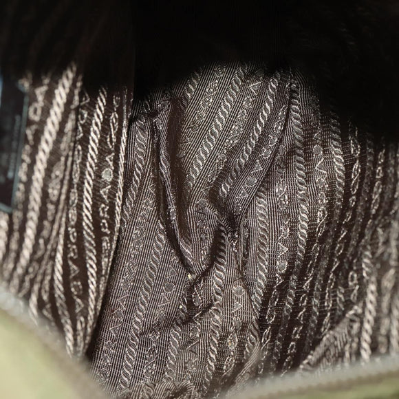 PRADA Hand Bag Nylon 3 Set Green Beige Auth 157831