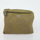 PRADA Hand Bag Nylon 3 Set Green Beige Auth 157831-16