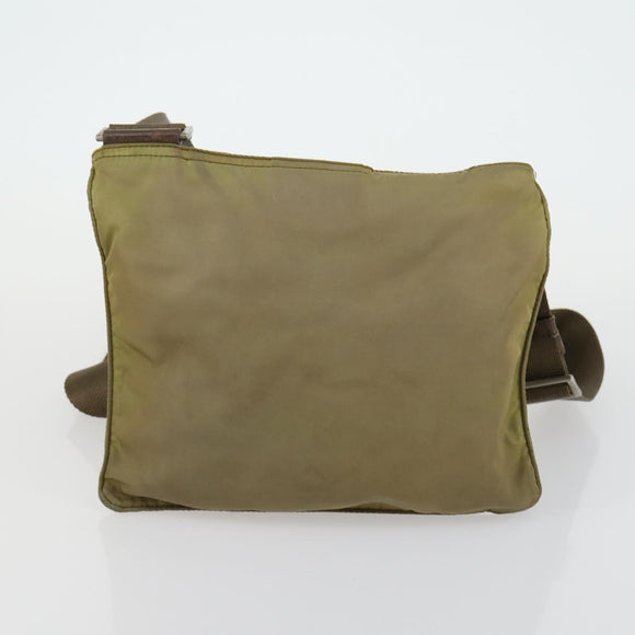 PRADA Hand Bag Nylon 3 Set Green Beige Auth 157831