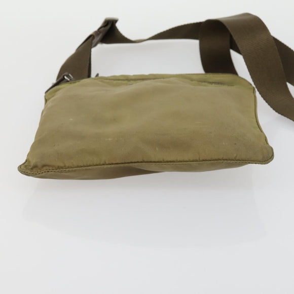 PRADA Hand Bag Nylon 3 Set Green Beige Auth 157831