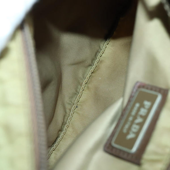 PRADA Hand Bag Nylon 3 Set Green Beige Auth 157831