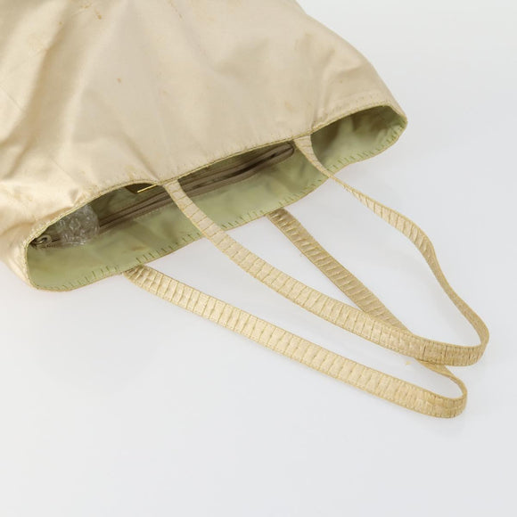 PRADA Hand Bag Nylon 3 Set Green Beige Auth 157831