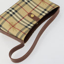 CELINE Burberry Shoulder Bag Leather PVC 2 Set Brown Black Auth 157832-13