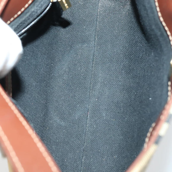 CELINE Burberry Shoulder Bag Leather PVC 2 Set Brown Black Auth 157832